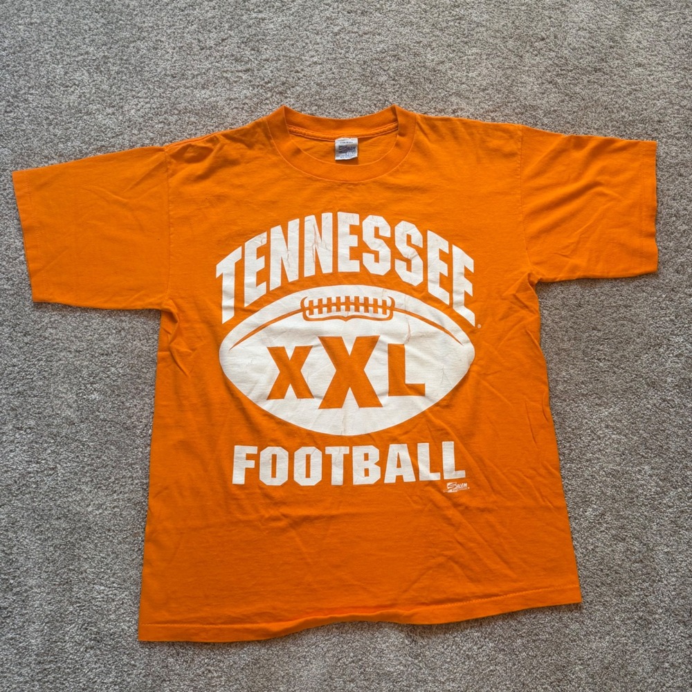 Vintage Salem Tennessee Football T-Shirt Orange Single Stitch Made in USA Large